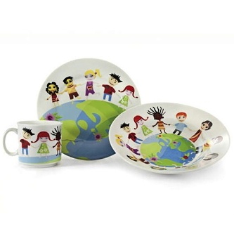 Dětská spr. 3 díly porcelán dekor SAFARI-děti